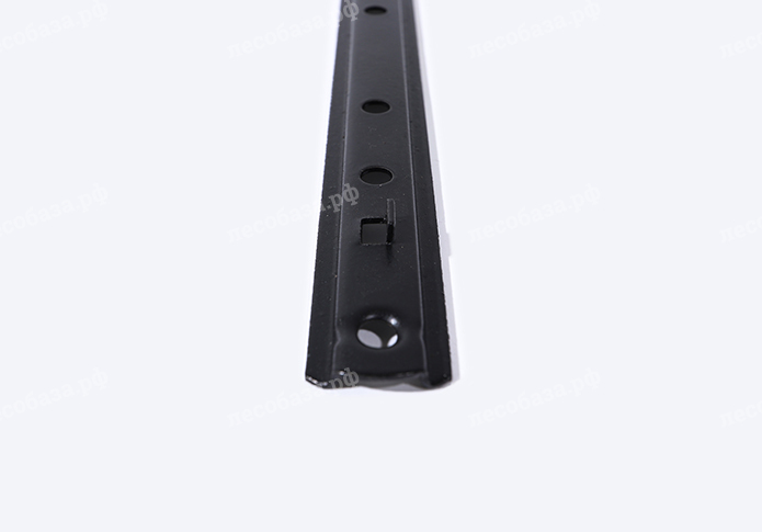 Усиленный крепеж для планкена и террас 190х18х1,0 со стопором (зазор стопора 6мм), черный